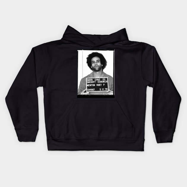 Huey Newton - MugShot Kids Hoodie by UrbanLifeApparel